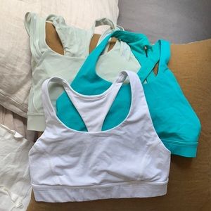 3x lululemon sports bras, size 6